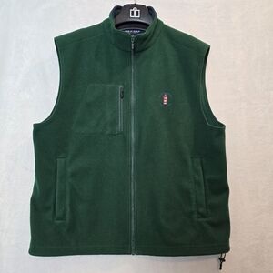 Polo Golf Ralph Lauren Blue Label Green Fleece Vest  Full Zip XL Harbour Town